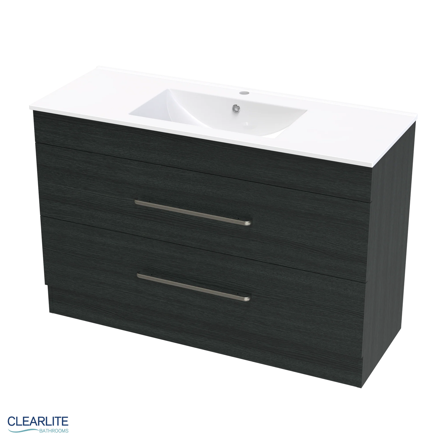 Clearlite Pacific Double Drawer Floor Standing Vanity 1200 - Available in 3 Colours