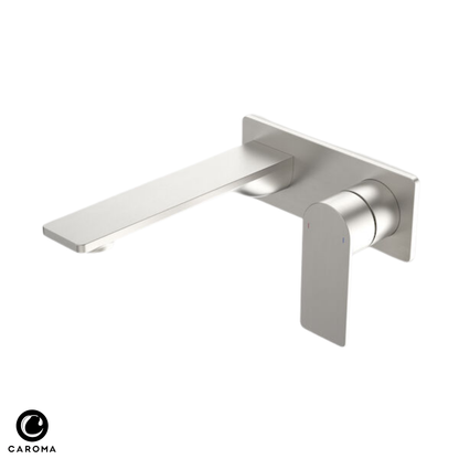Caroma Urbane II Wall Basin/Bath Mixer (Rectangular Cover Plate) 180mm - Available in 5 Colours