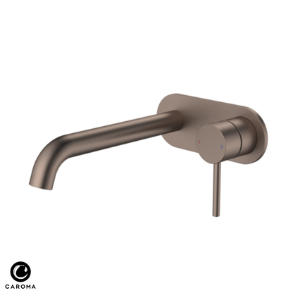 Caroma Liano II Wall Basin/Bath Mixer (Rounded Cover Plate) 210mm - Available in 6 Colours