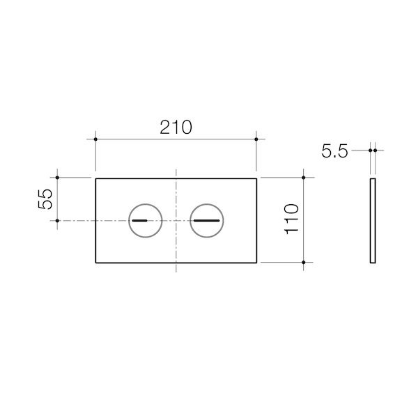 Caroma Invisi Series II Round Dual Flush Plate & Buttons (Plastic) - Available in 2 Colours
