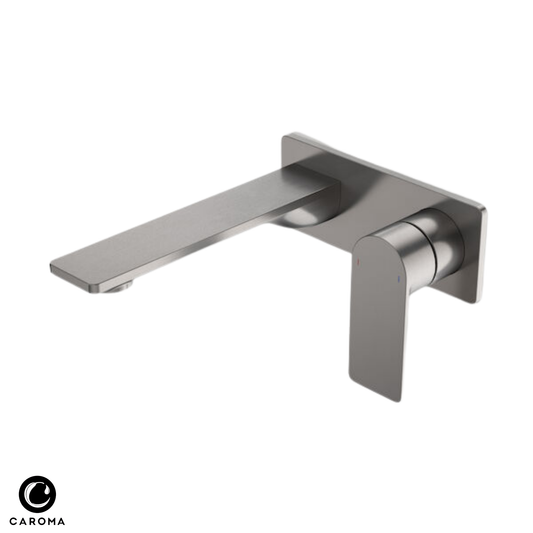 Caroma Urbane II Wall Basin/Bath Mixer (Rectangular Cover Plate) 180mm - Available in 5 Colours