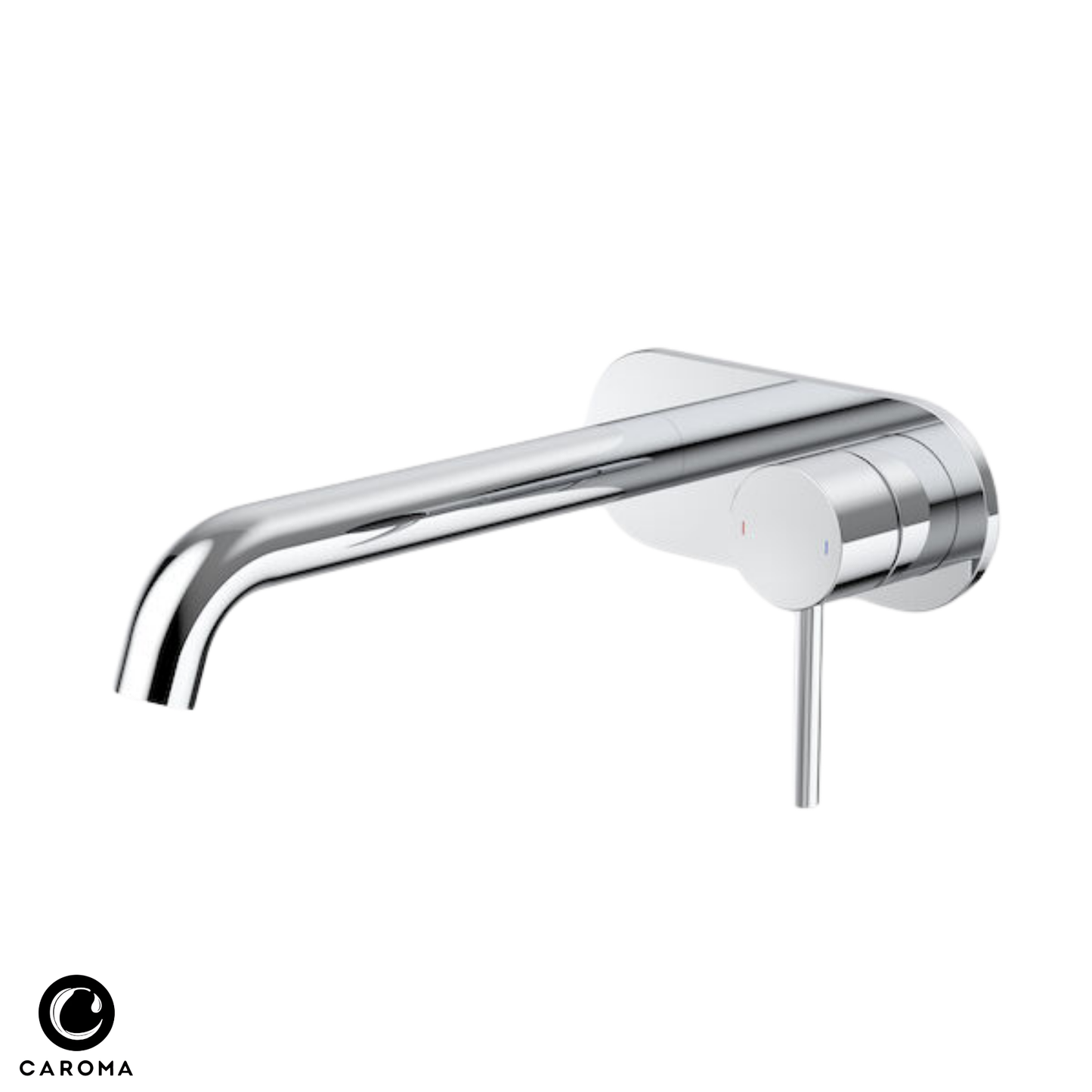 Caroma Liano II Wall Basin/Bath Mixer (Rounded Cover Plate) 210mm - Available in 6 Colours