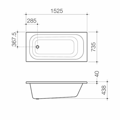 Caroma Luna Island Bath 1525mm