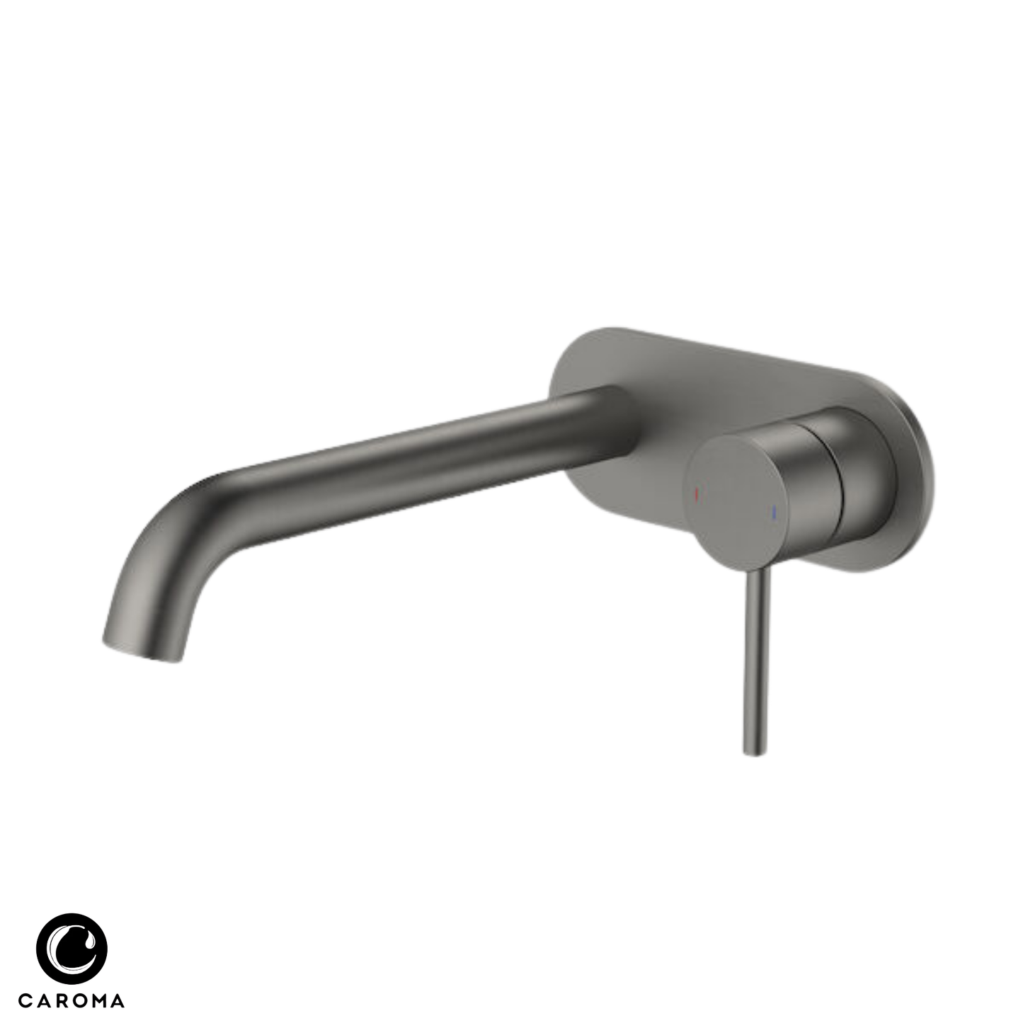 Caroma Liano II Wall Basin/Bath Mixer (Rounded Cover Plate) 210mm - Available in 6 Colours