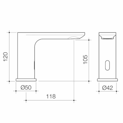 Caroma Urbane II Sensor Hob Mounted Outlet | Available in 5 Colours