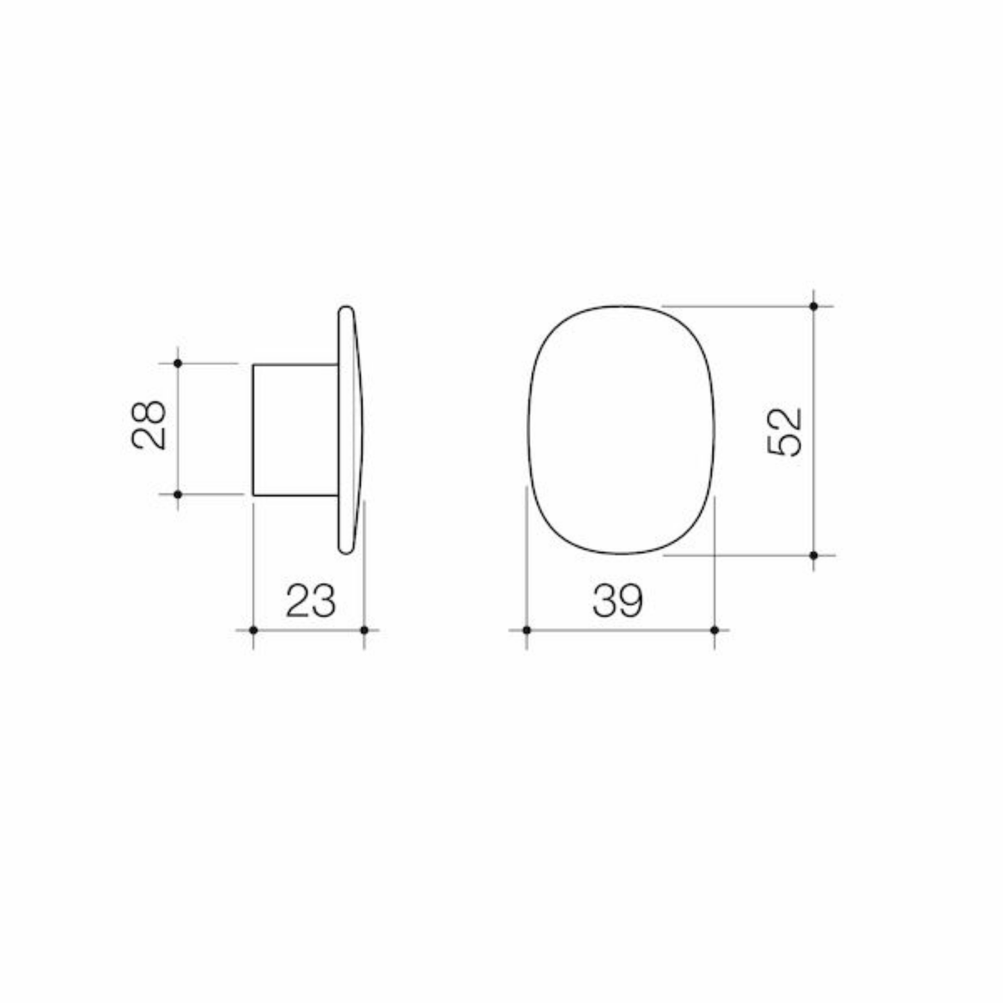 Caroma Contura II Small Robe Hook | Available in 5 Colours