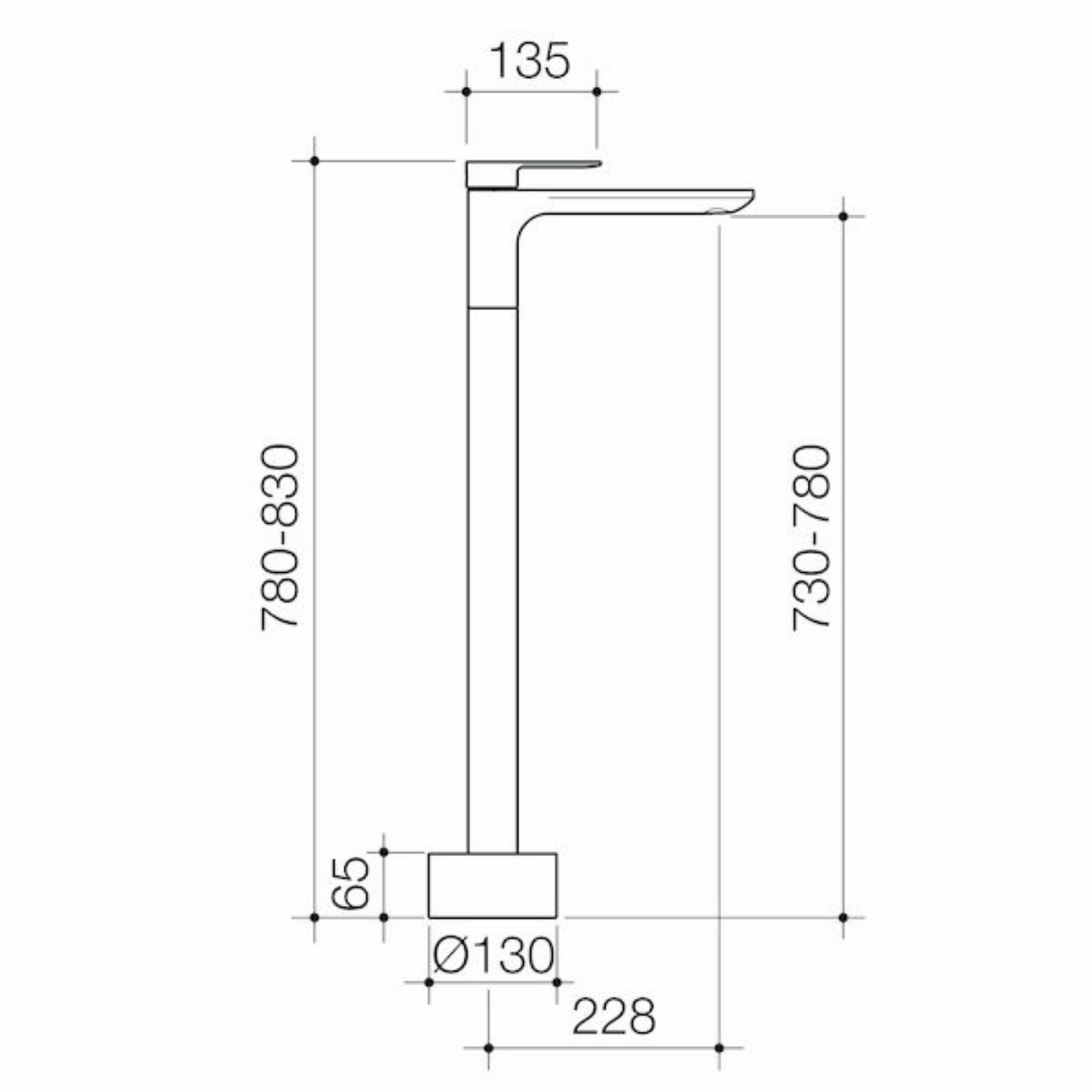 Caroma Urbane II Freestanding Bath Filler | Available in 5 Colours