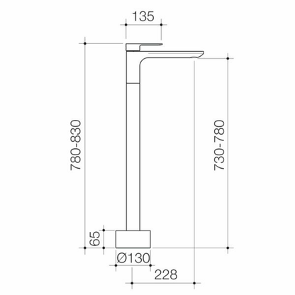 Caroma Urbane II Freestanding Bath Filler | Available in 5 Colours