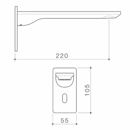 Caroma Urbane II Sensor Wall Outlet Kit 220mm | Available in 5 Colours