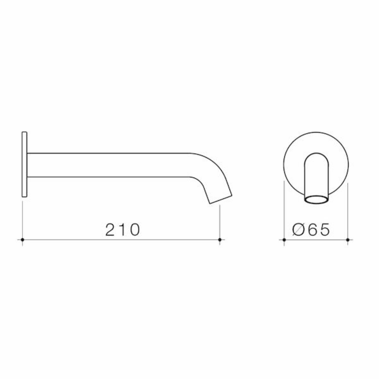 Caroma Liano II Basin/Bath Spout 210mm | Available in 6 Colours