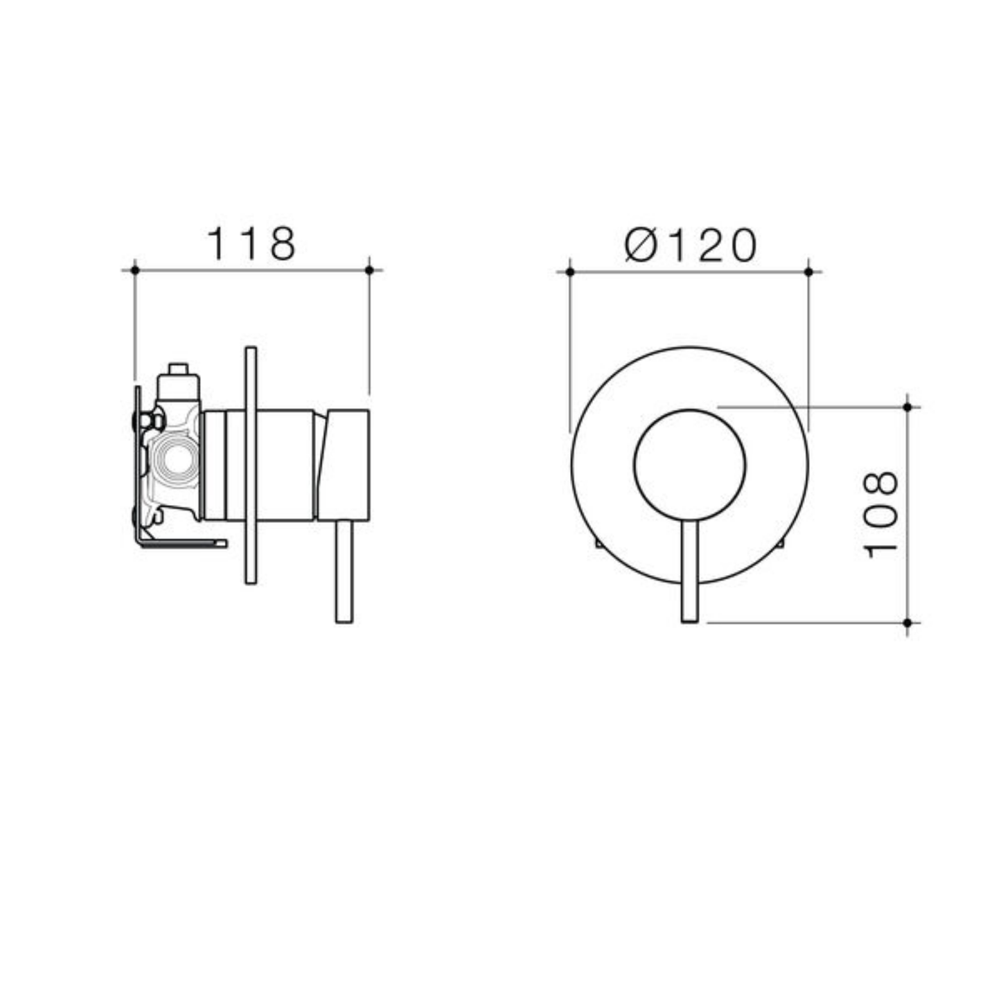 Caroma Liano II Bath/Shower Mixer with Fast Flow II Available in 6 Colours