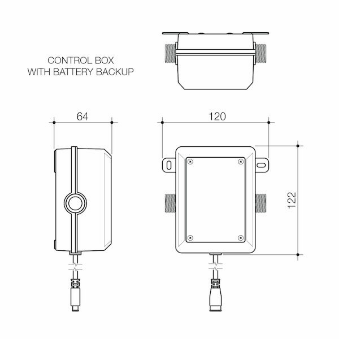 Caroma Urbane II Sensor Wall Outlet Kit 220mm | Available in 5 Colours