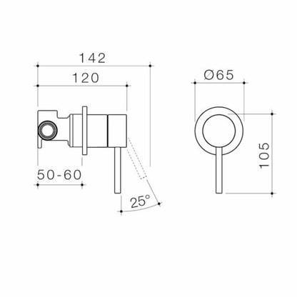 Caroma Liano II Bath/ Shower Mixer | Available in 6 Colours