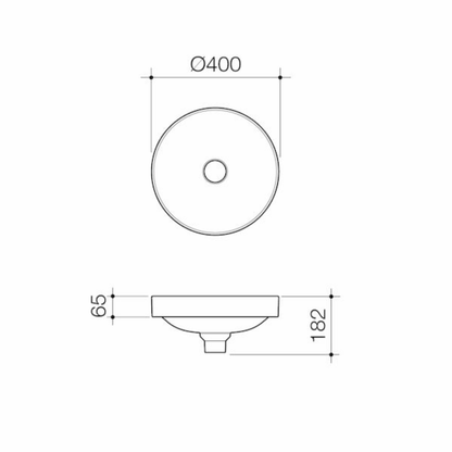 Caroma Liano II Round Inset Basin 400mm | Available in 7 Colours