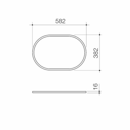 Caroma Liano II Pill Basin Dress Ring 600mm | Available in 6 Colours