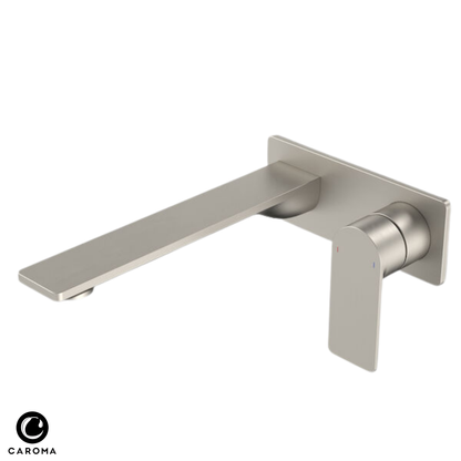 Caroma Urbane II Wall Basin/Bath Mixer (Rectangular Cover Plate) 220mm - Available in 5 Colours
