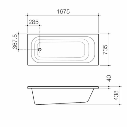 Caroma Luna Island Bath 1675mm