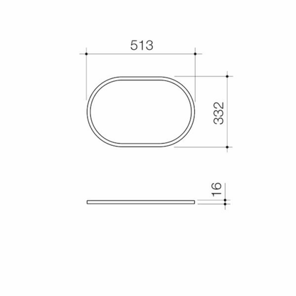 Caroma Liano II Pill Basin Dress Ring 530mm | Available in 6 Colours