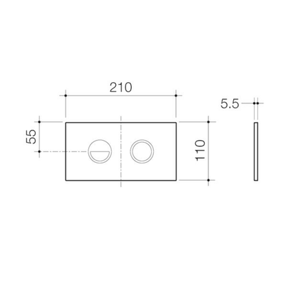 Caroma Invisi Series II Round Dual Flush Plate & Buttons (Metal) - Available in 7 Colours