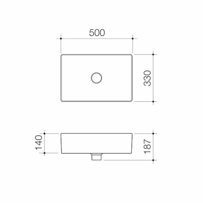 Caroma Urbane II Above Counter Basin | 500 x 330mm