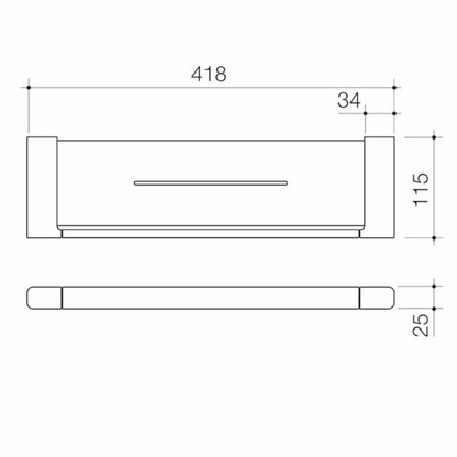 Caroma Luna Metal Shelf | Available in 4 Colours