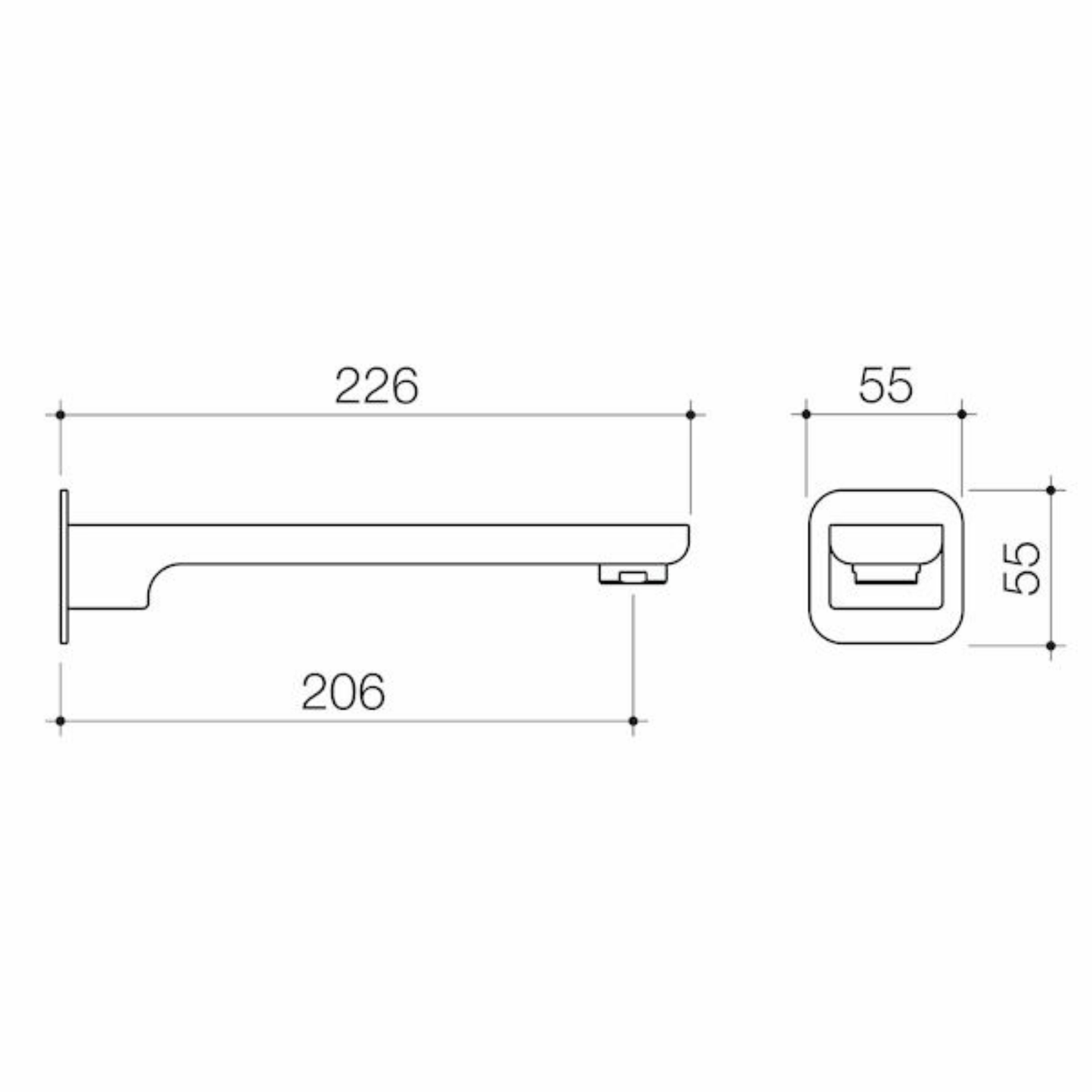 Caroma Luna Wall Basin/Bath Spout | Available in 4 Colours