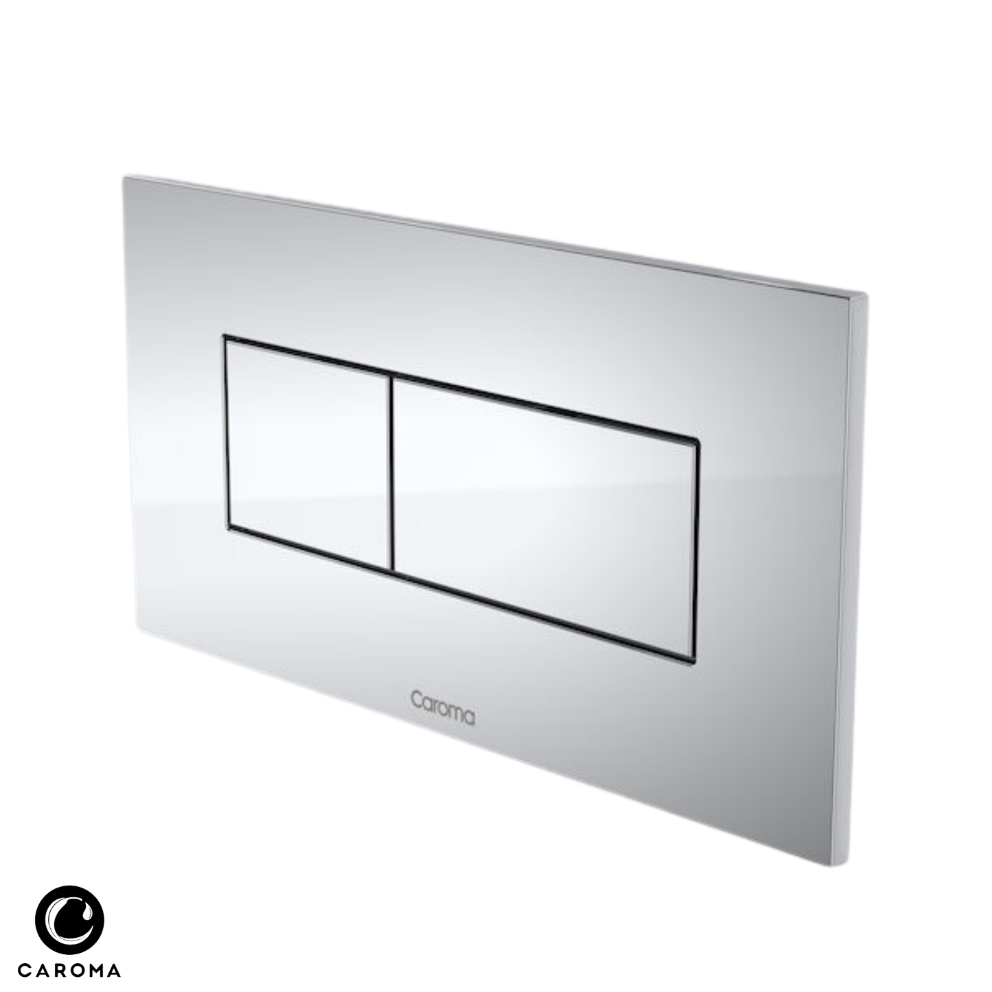 Caroma Invisi Series II Rectangle Dual Flush Plate & Buttons (Metal) - Chrome