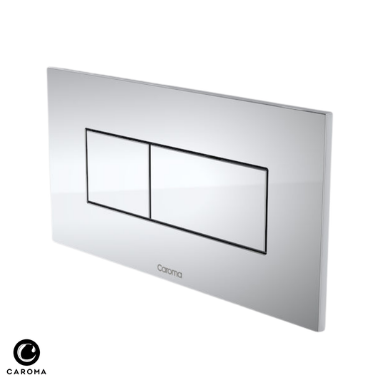 Caroma Invisi Series II Rectangle Dual Flush Plate & Buttons (Metal) - Chrome