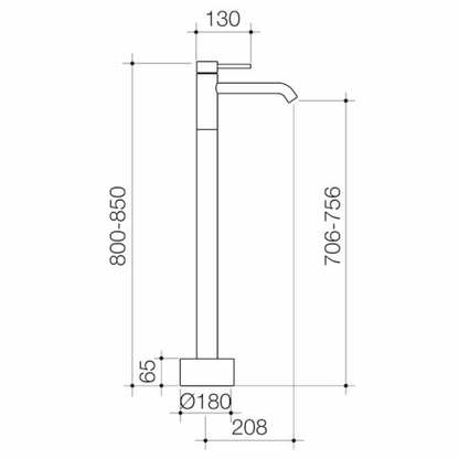 Caroma Liano II Freestanding Bath Filler | Available in 5 Colours