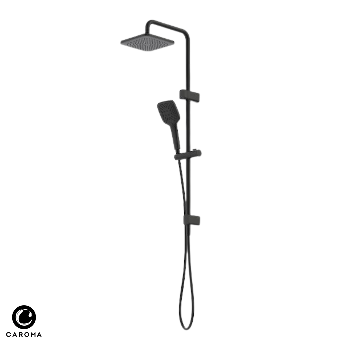 Caroma Luna System Overhead Shower on Rail | Available in 4 Colours