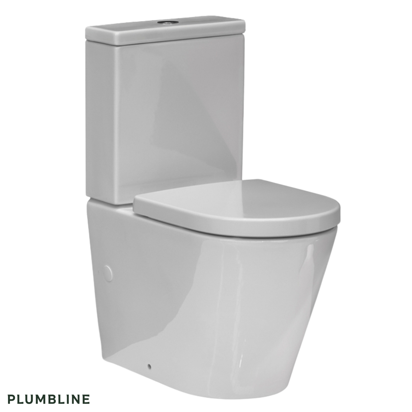 Plumbline Evo Rimless Back To Wall Toilet Suite | Thick Seat