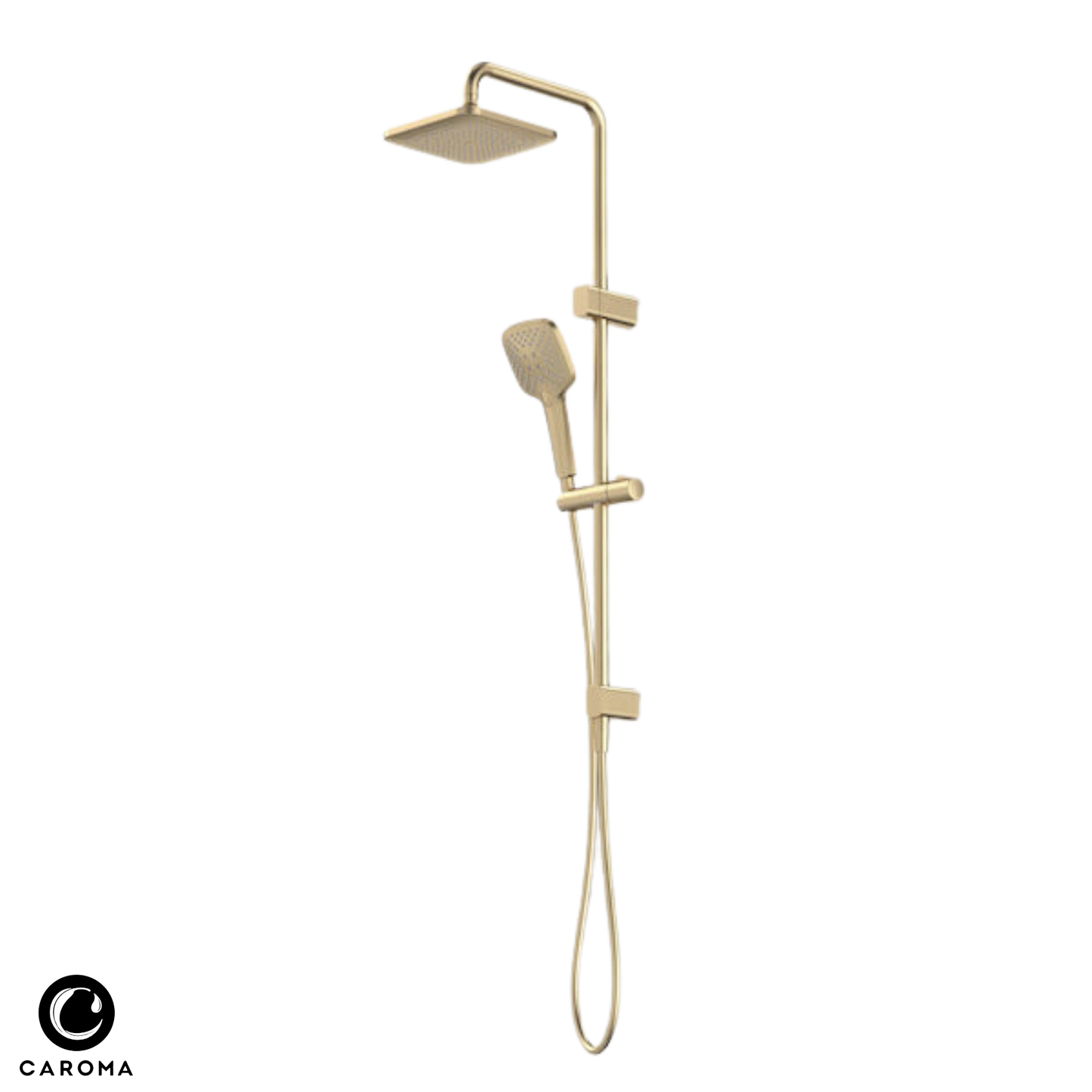 Caroma Luna System Overhead Shower on Rail | Available in 4 Colours