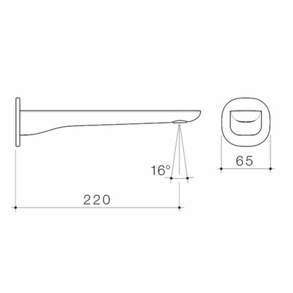 Caroma Contura II Basin/Bath Spout 220mm | Available in 5 Colours