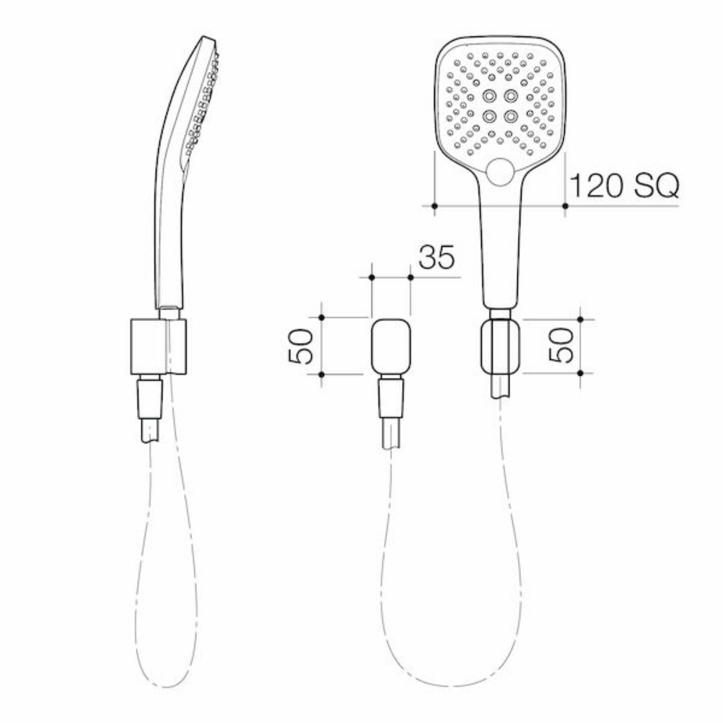Caroma Luna Multi Function Hand Shower | Available in 4 Colours