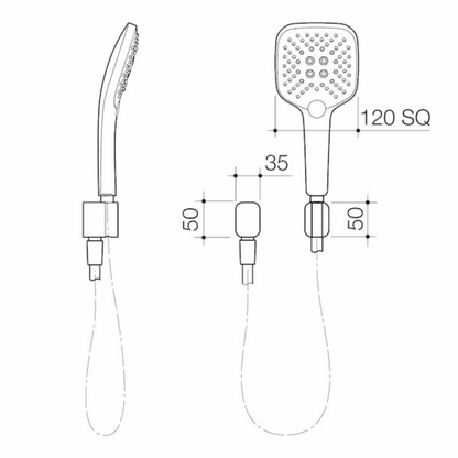Caroma Luna Multi Function Hand Shower | Available in 4 Colours