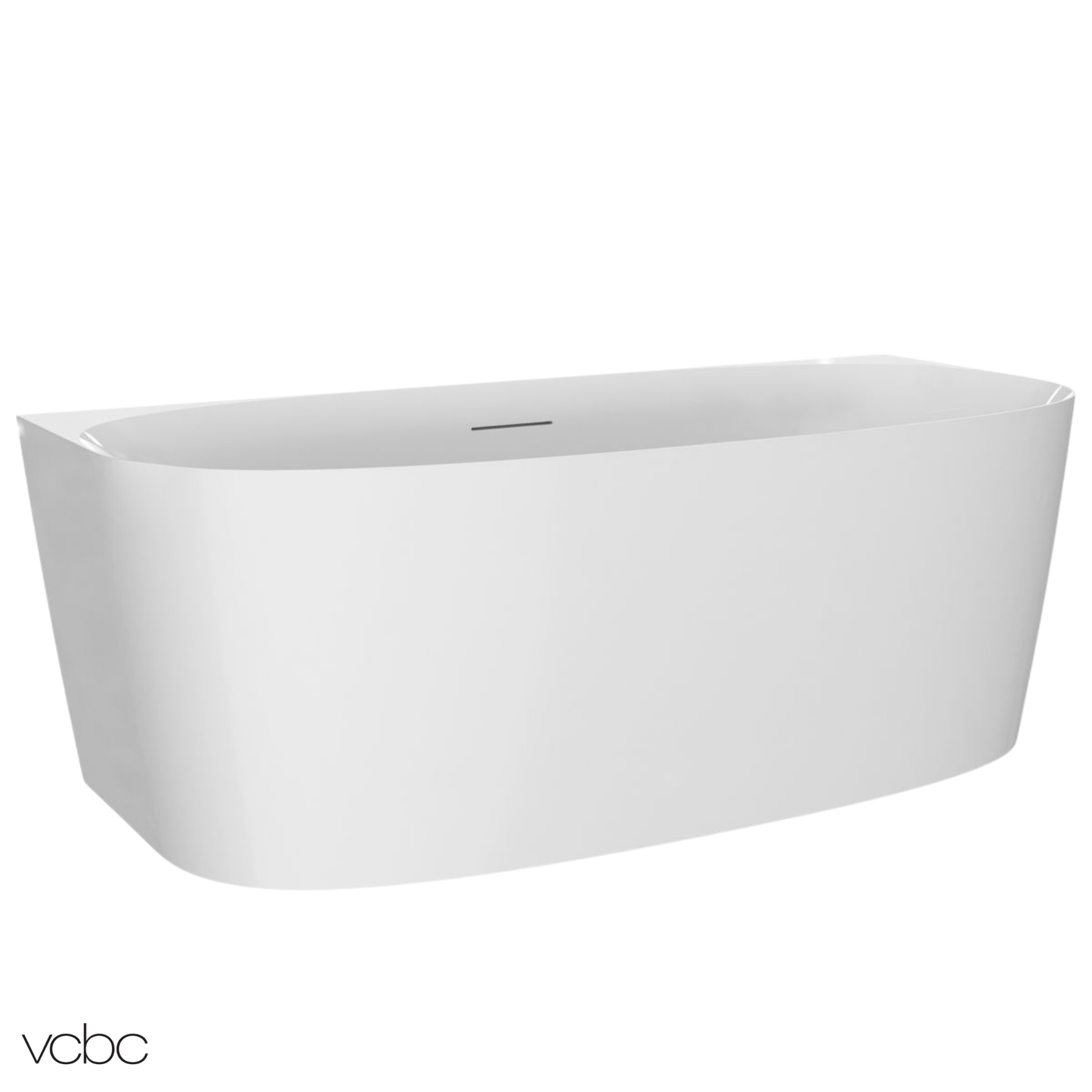 VCBC Peace Shaped Back To Wall Bath 1600mm | Available in 2 Colours