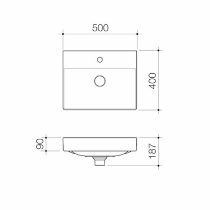 Caroma Urbane II Wall Basin | 500 x 400mm