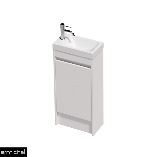 Bella 1 Door Floor Standing Vanity 400mm - 17 Colour Options