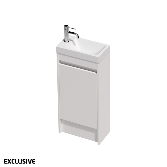 Bella 1 Door Floor Standing Vanity 400mm - 17 Colour Options