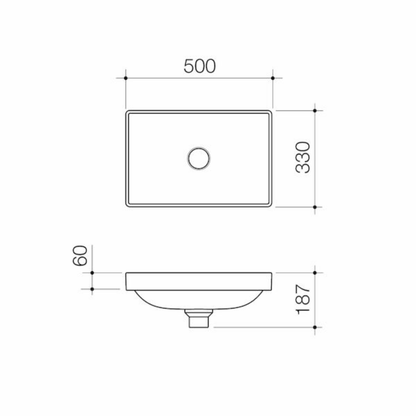 Caroma Urbane II Inset Basin | 500 x 330mm