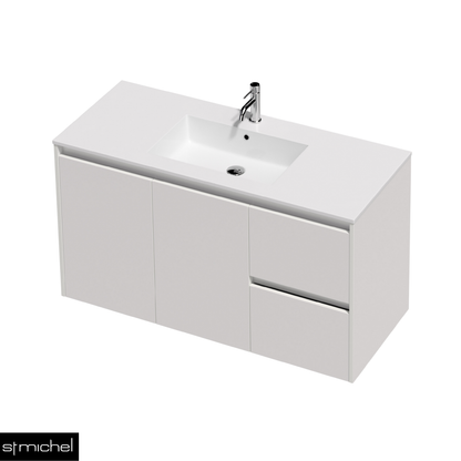 Bella 2 Door 2 Drawer Wall Hung Vanity 1200mm - 17 Colour Options