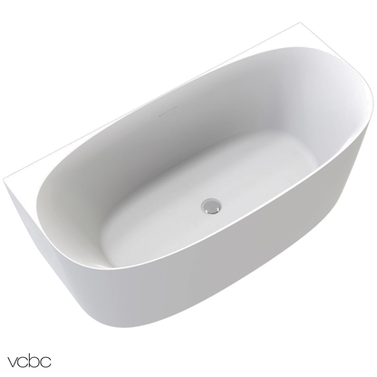 VCBC Peace Shaped Back To Wall Bath 1600mm | Available in 2 Colours