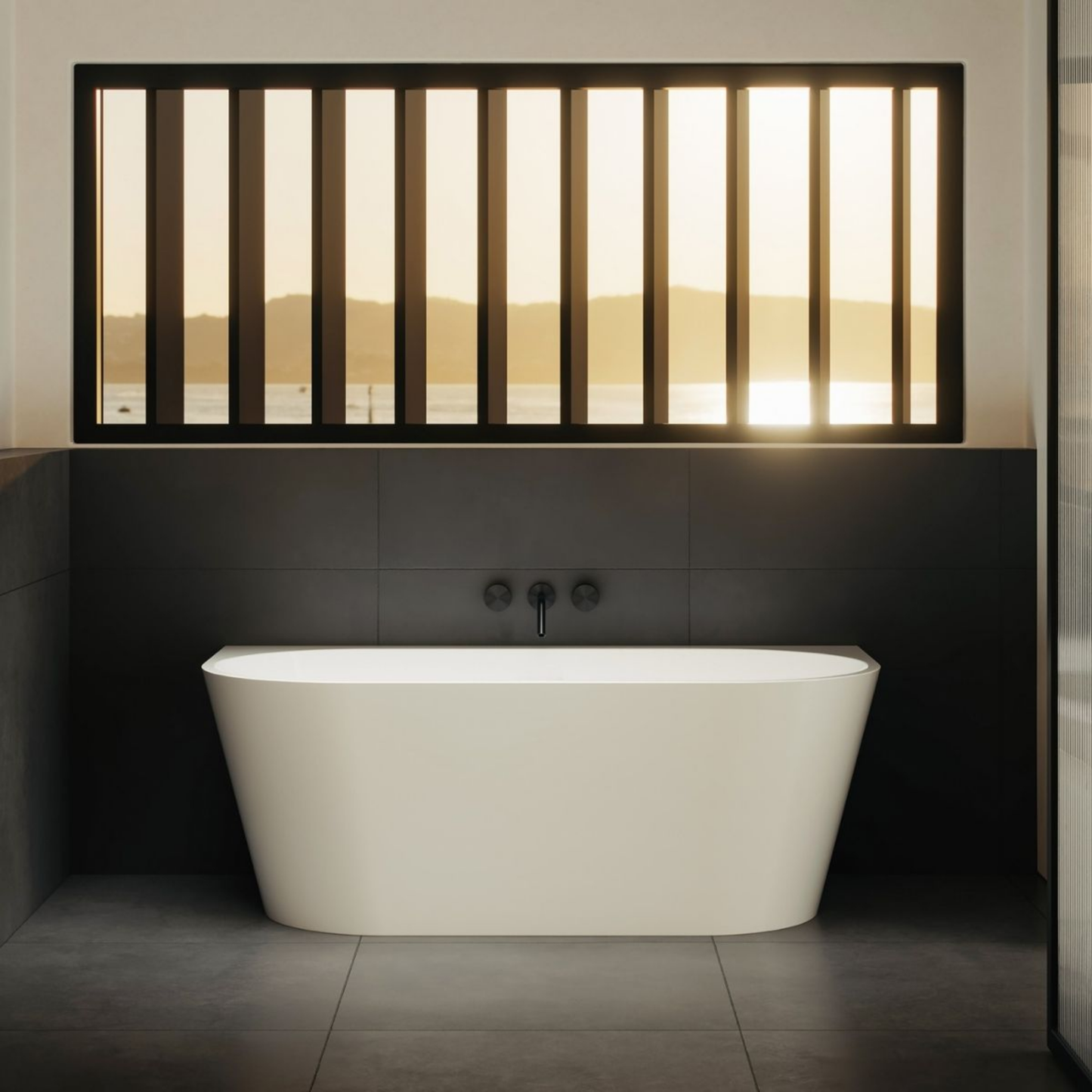 Plumbline Tondo Back To Wall Bath 1500mm