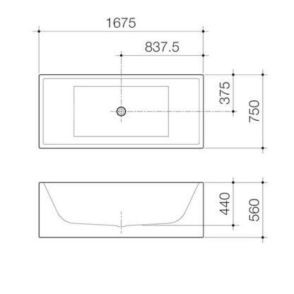 Caroma Liano Freestanding Bath 1675mm