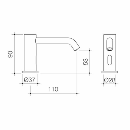 Caroma Liano II Sensor Hob Mounted Soap Dispenser | Available in 5 Colours