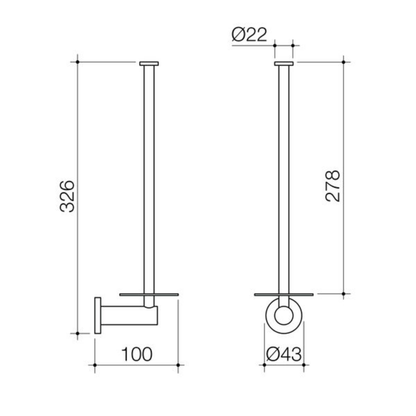 Caroma Liano II Spare Toilet Roll Holder | Available in 6 Colours