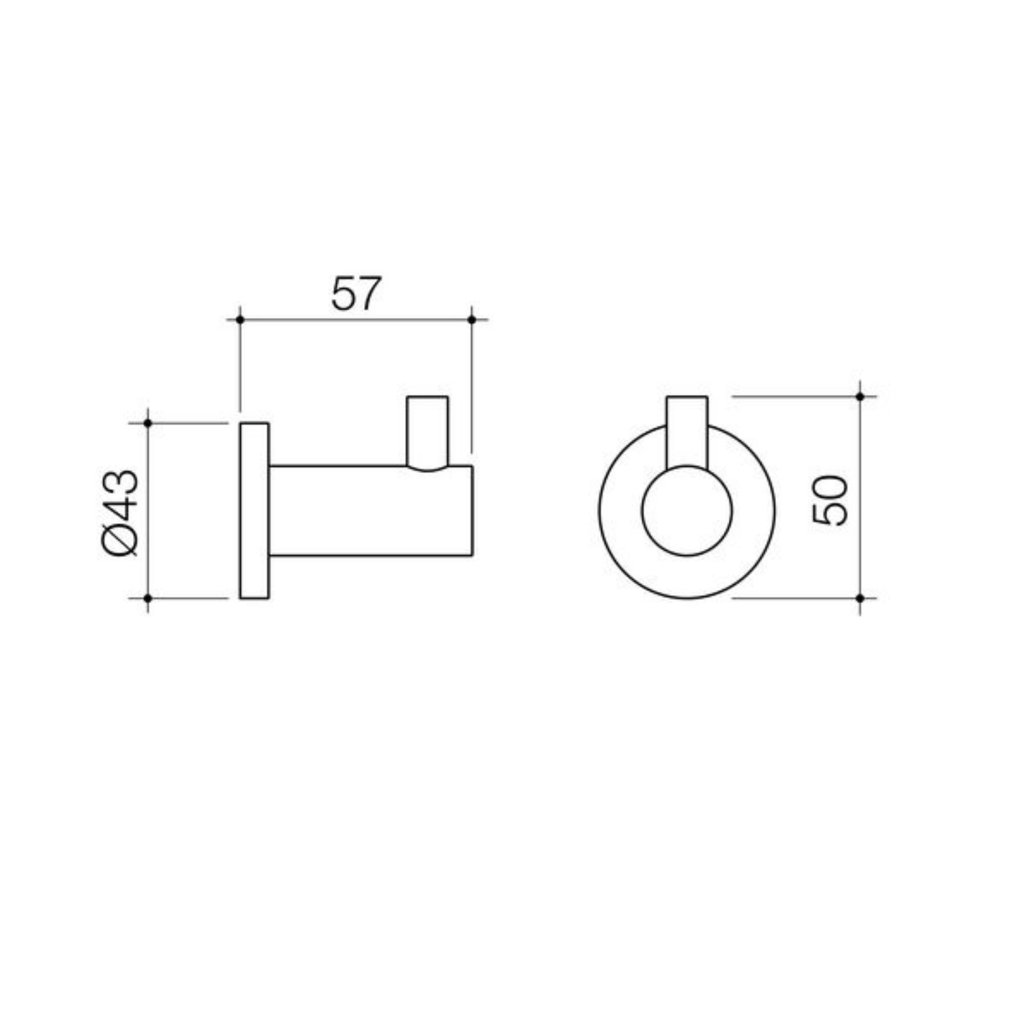 Caroma Liano II Robe Hook | Available in 6 Colours