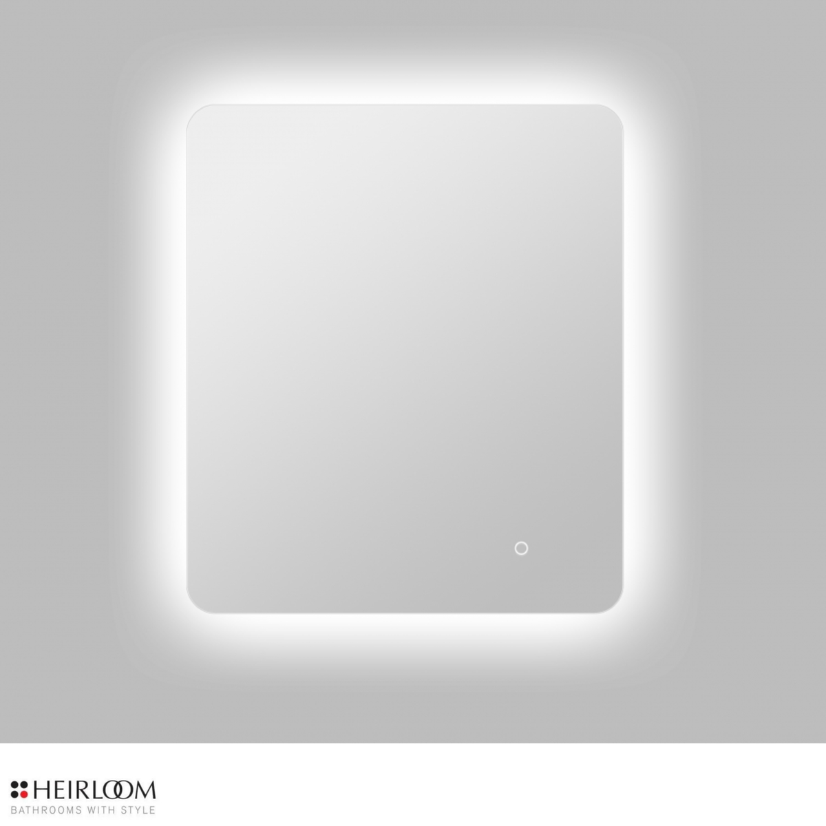 Heirloom Luminor Rectangular Backlit Demister Mirror | 600 x 700mm
