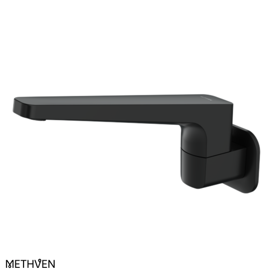 Methven Waipori Wall Mounted Swivel Bath Spout | Matte Black