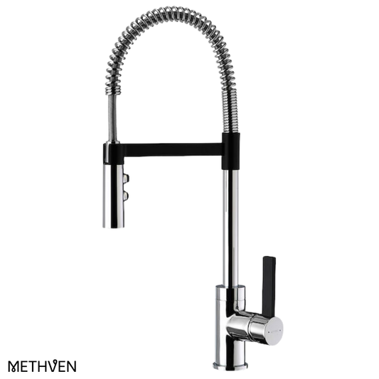 Methven Culinary Gaston Pull Down Sink Mixer | Chrome/Black Accent